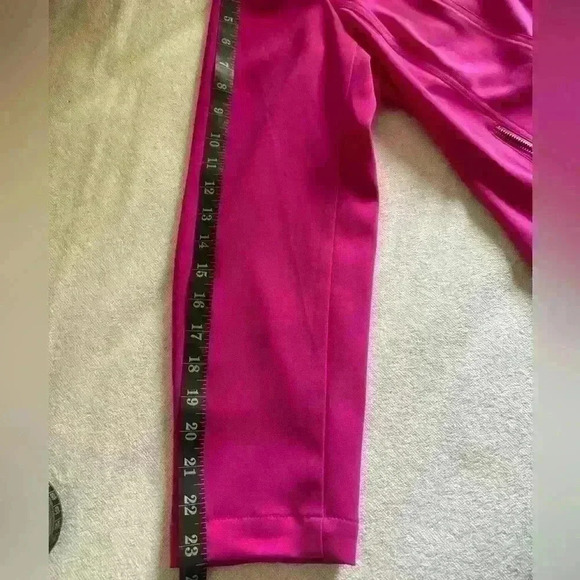 Calvin Klein Magenta Moto Jacket EUC gold hardware size tag removed- size est L - Picture 12 of 15